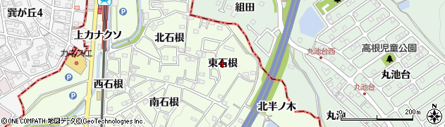 愛知県阿久比町（知多郡）白沢（東石根）周辺の地図