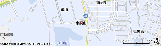 愛知県東浦町（知多郡）石浜（東飛山）周辺の地図