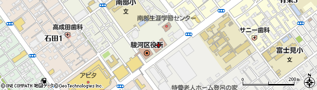 静岡市駿河消防署周辺の地図