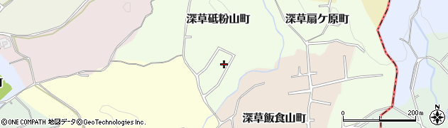 京都府京都市伏見区深草砥粉山町周辺の地図