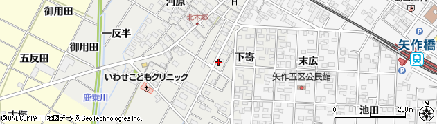 愛知県岡崎市北本郷町下寄19周辺の地図