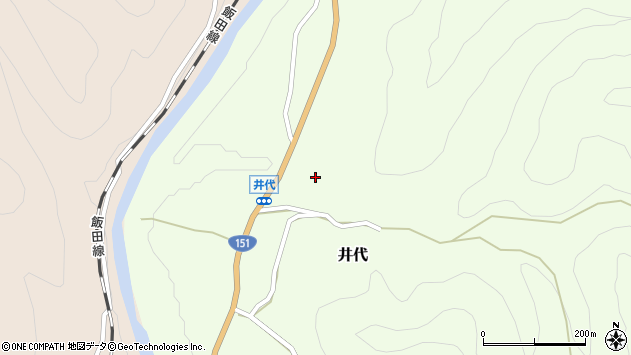 〒441-1616 愛知県新城市井代の地図