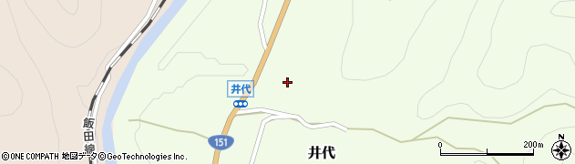 愛知県新城市井代周辺の地図