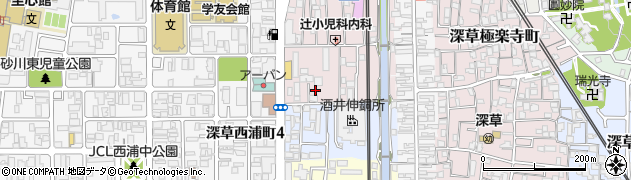 京都府京都市伏見区深草綿森町周辺の地図