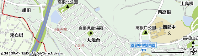 愛知県知多郡東浦町緒川丸池台21周辺の地図