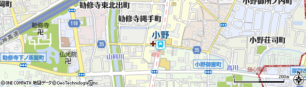 京都市駐輪場小野駅自転車等駐車場周辺の地図