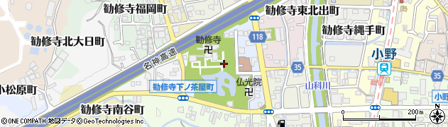 京都府京都市山科区勧修寺仁王堂町周辺の地図