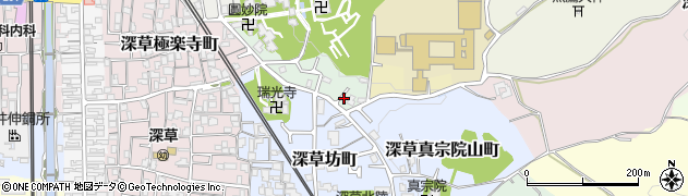 京都府京都市伏見区深草宝塔寺山町周辺の地図