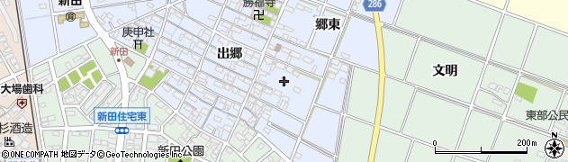 愛知県安城市新田町郷東38周辺の地図