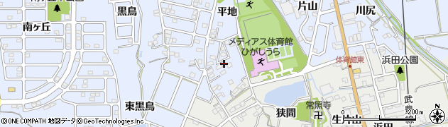 愛知県東浦町（知多郡）石浜（中平地）周辺の地図
