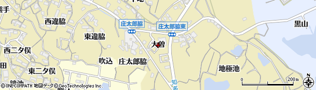 愛知県知多市岡田（大曽）周辺の地図