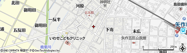 愛知県岡崎市北本郷町下寄5周辺の地図