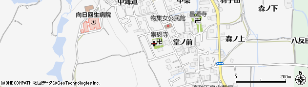 崇恩寺周辺の地図