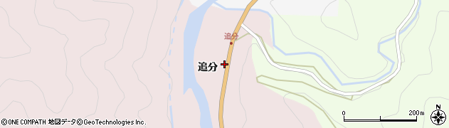 愛知県新城市横川追分周辺の地図