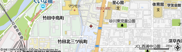 京都府京都市伏見区竹田久保町周辺の地図