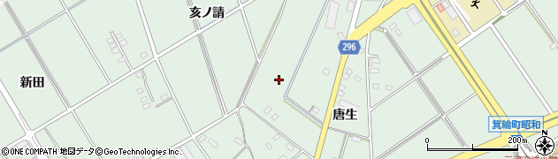 愛知県安城市箕輪町周辺の地図