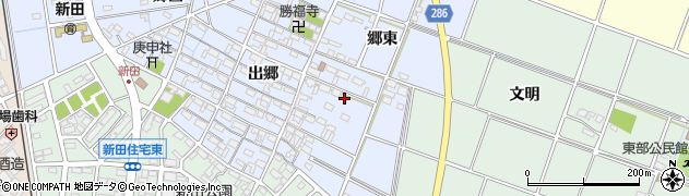 愛知県安城市新田町郷東45周辺の地図