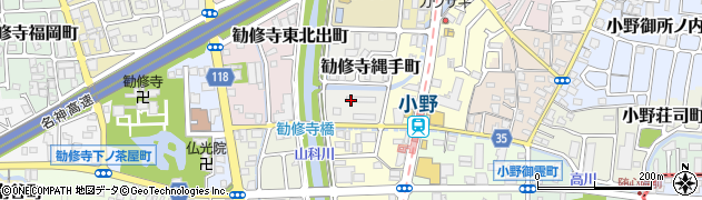 京都府京都市山科区勧修寺縄手町周辺の地図