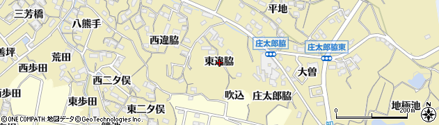 愛知県知多市岡田東違脇周辺の地図