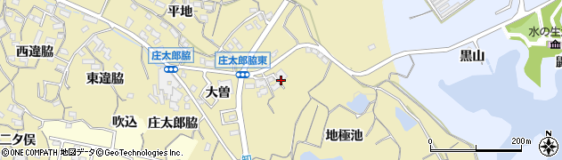 愛知県知多市岡田地極松周辺の地図