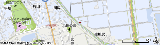 愛知県東浦町（知多郡）石浜（成実新田八ノ切）周辺の地図