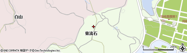 愛知県岡崎市板田町（東流石）周辺の地図