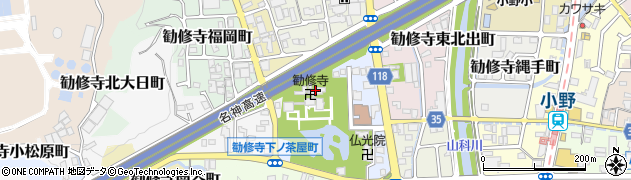 勧修寺周辺の地図