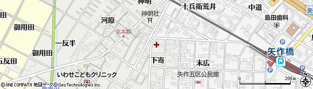 愛知県岡崎市北本郷町（下寄）周辺の地図