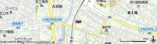 愛知県刈谷市小垣江町清水周辺の地図