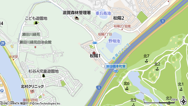 〒520-2135 滋賀県大津市松陽の地図