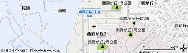 愛知県知多市西巽が丘周辺の地図
