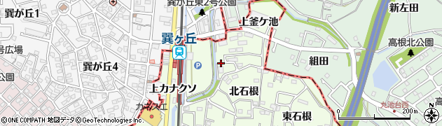 愛知県阿久比町（知多郡）白沢（下釜ケ池）周辺の地図