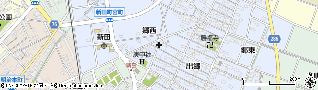 愛知県安城市新田町（郷西）周辺の地図
