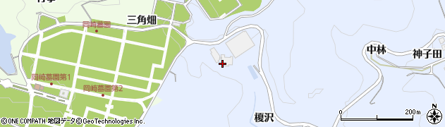 愛知県岡崎市才栗町左世保田周辺の地図