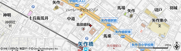 愛知県岡崎市矢作町（尊所）周辺の地図