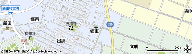 愛知県安城市新田町郷東86周辺の地図