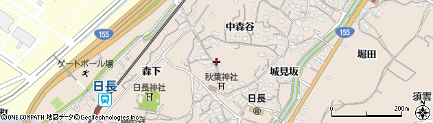愛知県知多市日長中森谷70周辺の地図