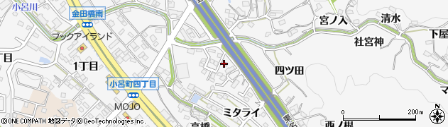 愛知県岡崎市小呂町（明下）周辺の地図