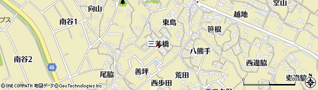 愛知県知多市岡田三芳橋周辺の地図