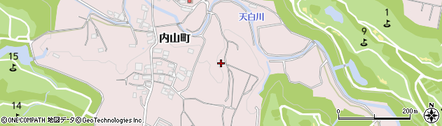 三重県四日市市内山町周辺の地図