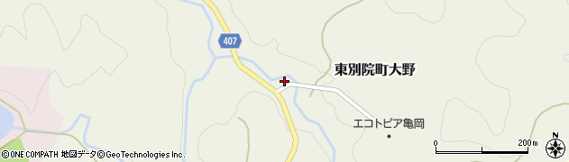 京都府亀岡市東別院町大野（小チギリ）周辺の地図