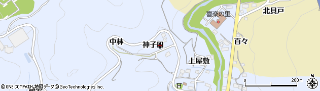 愛知県岡崎市才栗町（神子田）周辺の地図