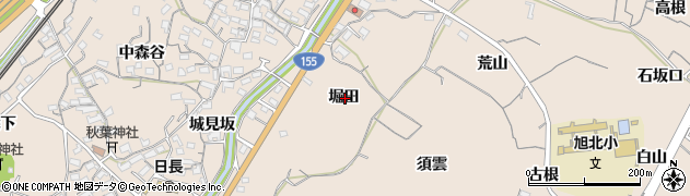 愛知県知多市日長堀田周辺の地図