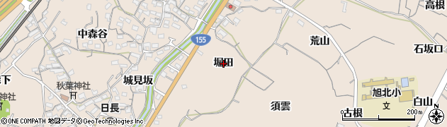 愛知県知多市日長（堀田）周辺の地図