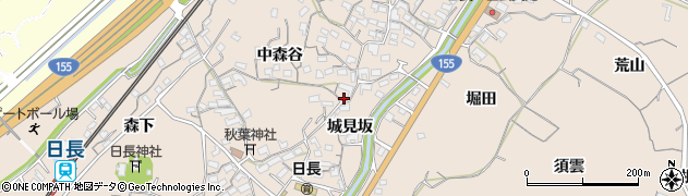 愛知県知多市日長中森谷28周辺の地図