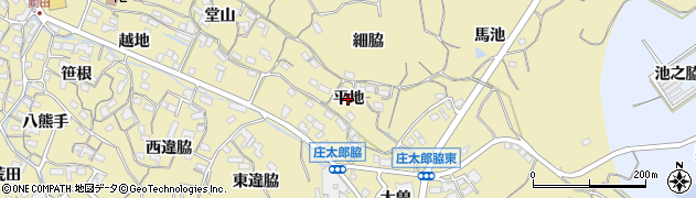 愛知県知多市岡田（平地）周辺の地図