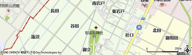 愛知県岡崎市西本郷町（御立）周辺の地図