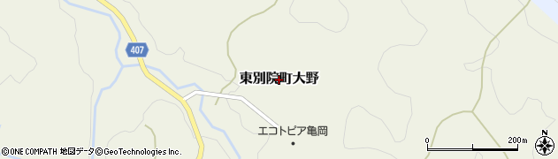 京都府亀岡市東別院町大野周辺の地図
