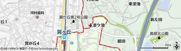 愛知県知多郡阿久比町白沢上釜ケ池7周辺の地図