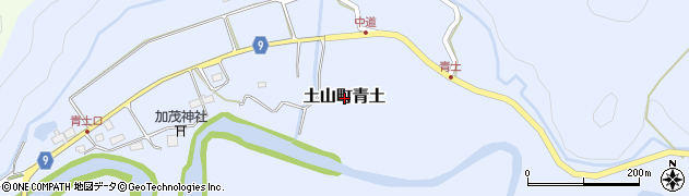滋賀県甲賀市土山町青土周辺の地図